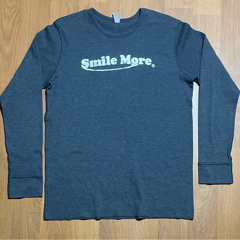 Smile More Gray Long Sleeve Shirt Roman Atwood XL